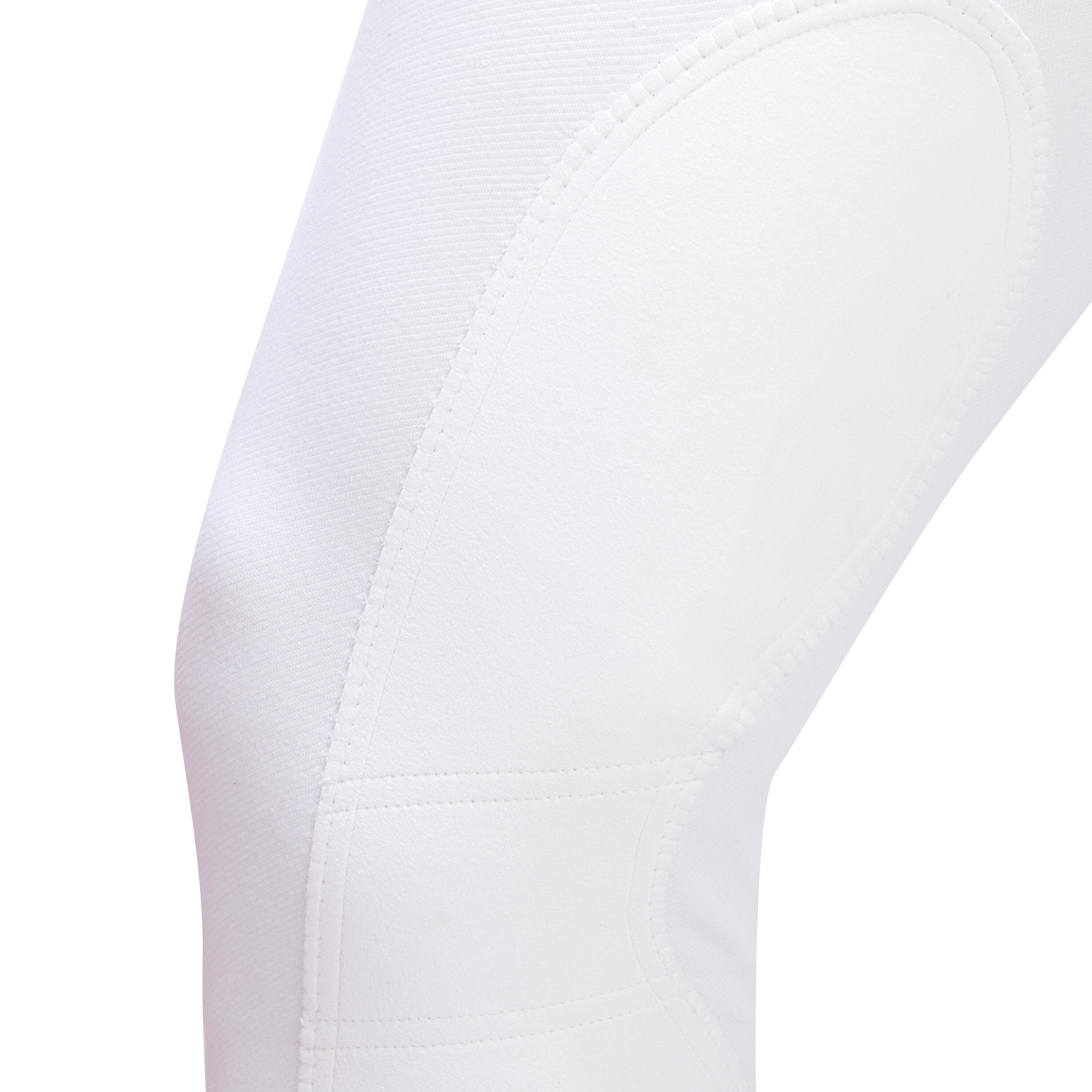 Men's Horse Riding Competition Jodhpurs with Grippy Suede Patches 140 - White 4/5