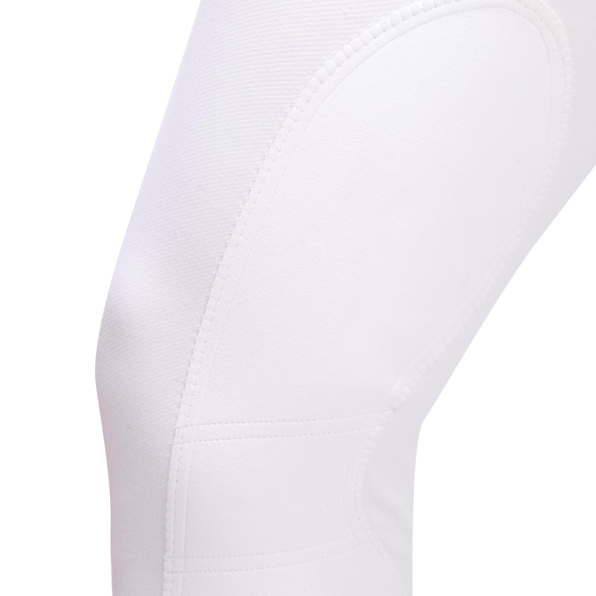 Men's riding pants with gripper straps - 140 white