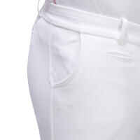 Men's Horse Riding Competition Jodhpurs with Grippy Suede Patches 140 - White