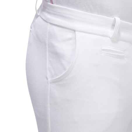 Men's Horse Riding Competition Jodhpurs with Grippy Suede Patches 140 - White