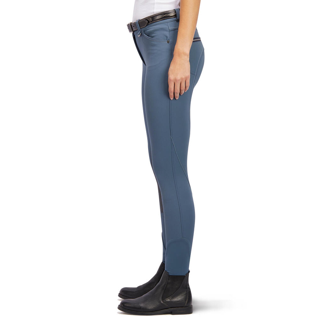 Women's Horse Riding Seat Patch Breeches BR700 