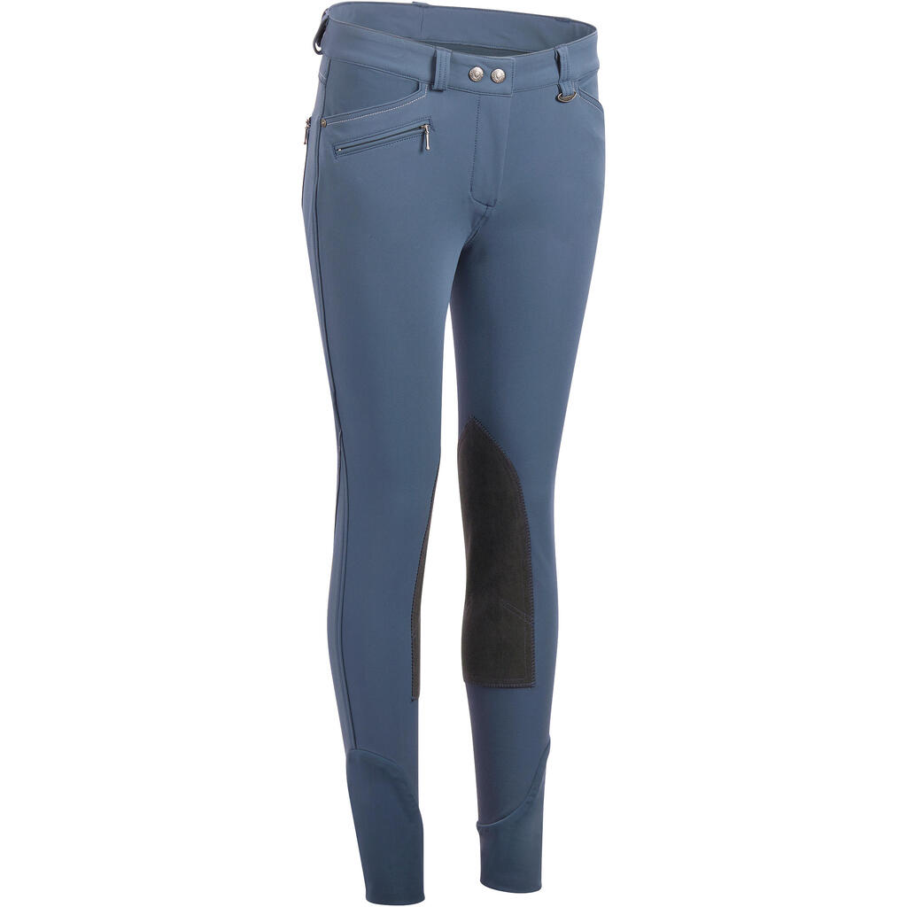 Women's Horse Riding Seat Patch Breeches BR700 