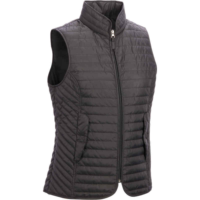 Women's Sleeveless Horse Riding Down Jacket 100 - Black