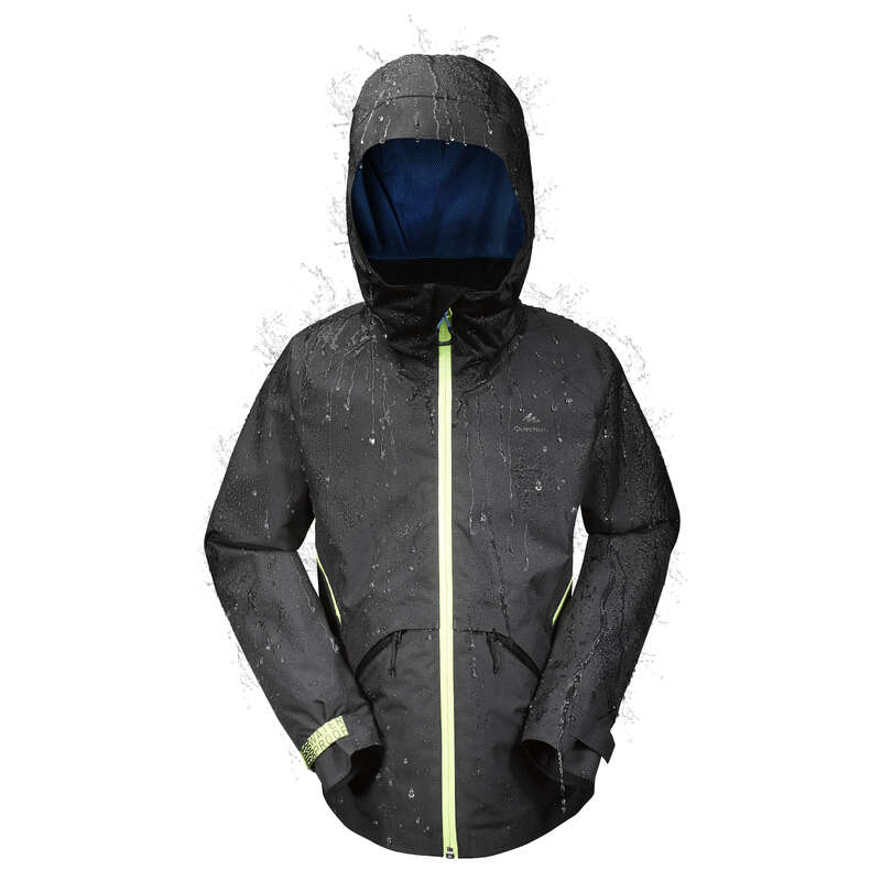 QUECHUA Hike 900 Boy's Waterproof Jacket Black Decathlon