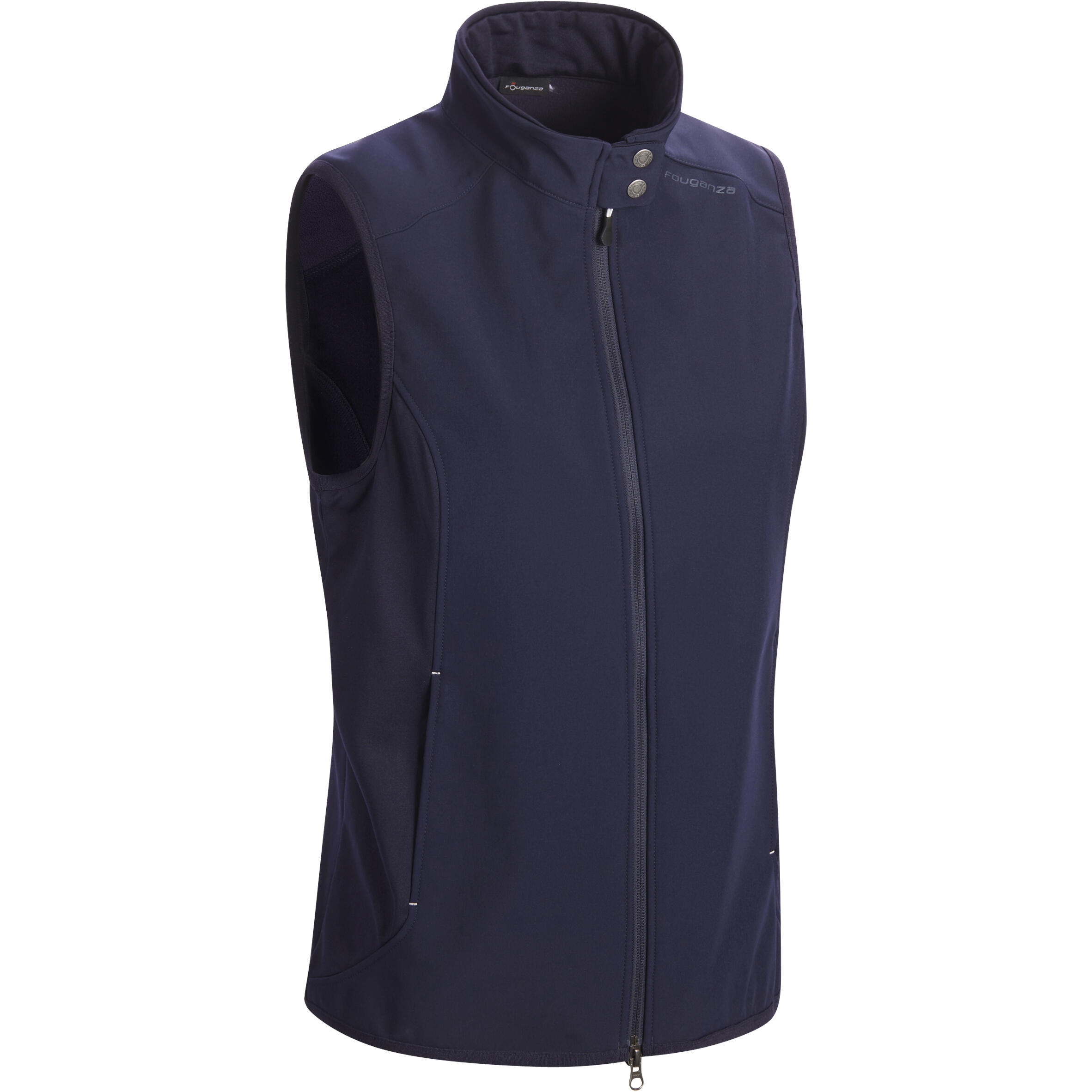 Fouganza Bodywarmer 500 Dames Ruitersport Marineblauw fouganza kopen in de aanbieding