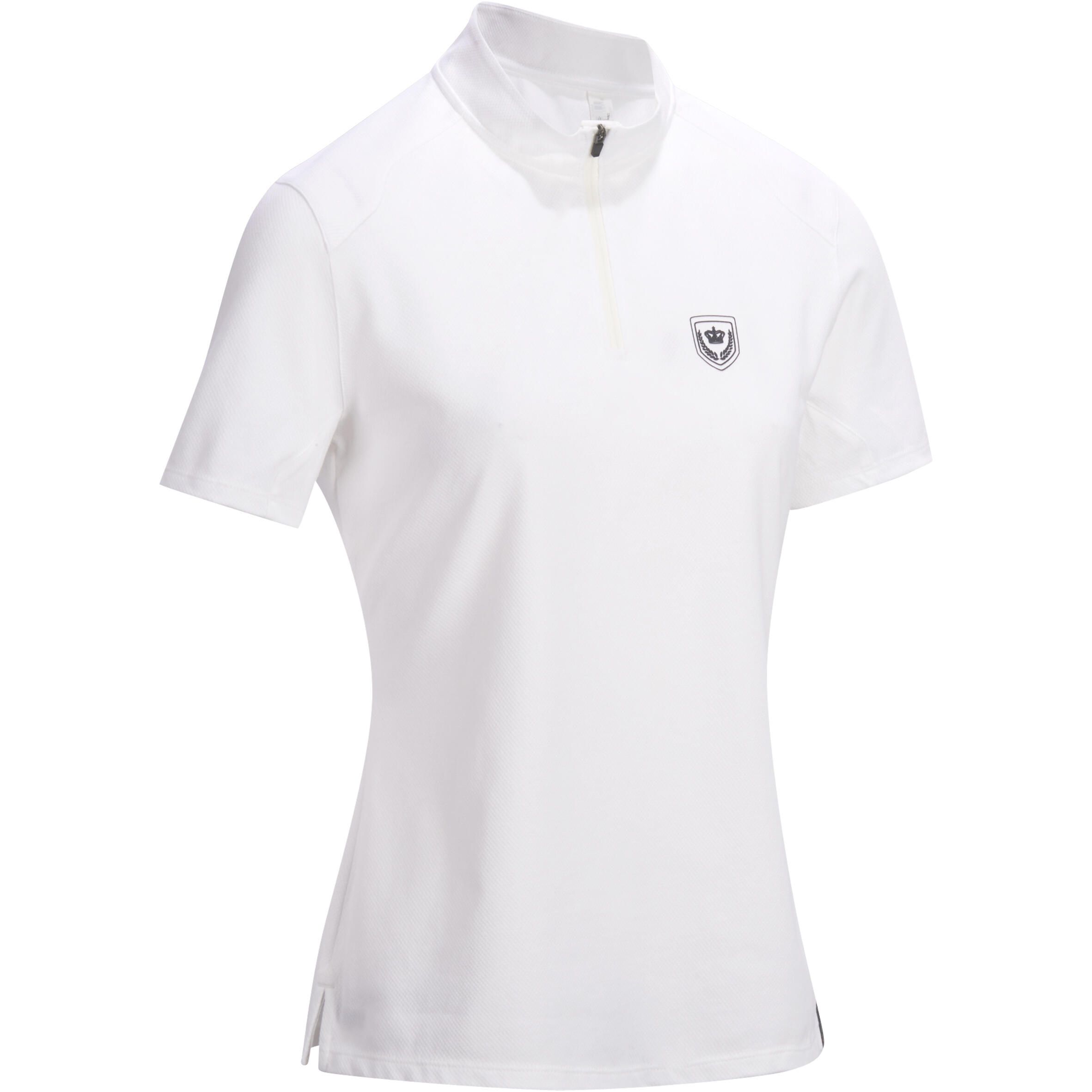black polo shirt white horse
