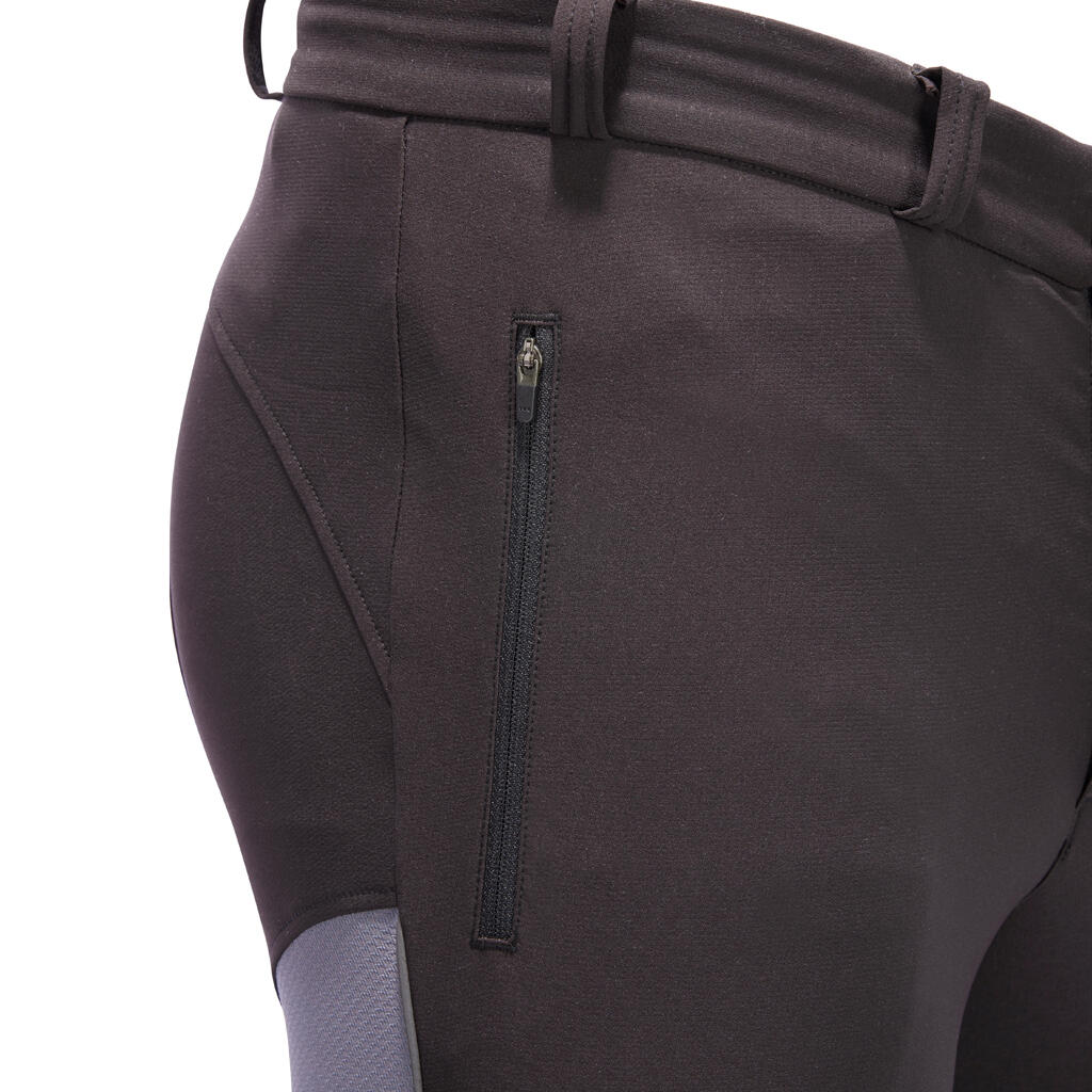 500 Mesh Horse Riding Jodhpurs - Black/Grey