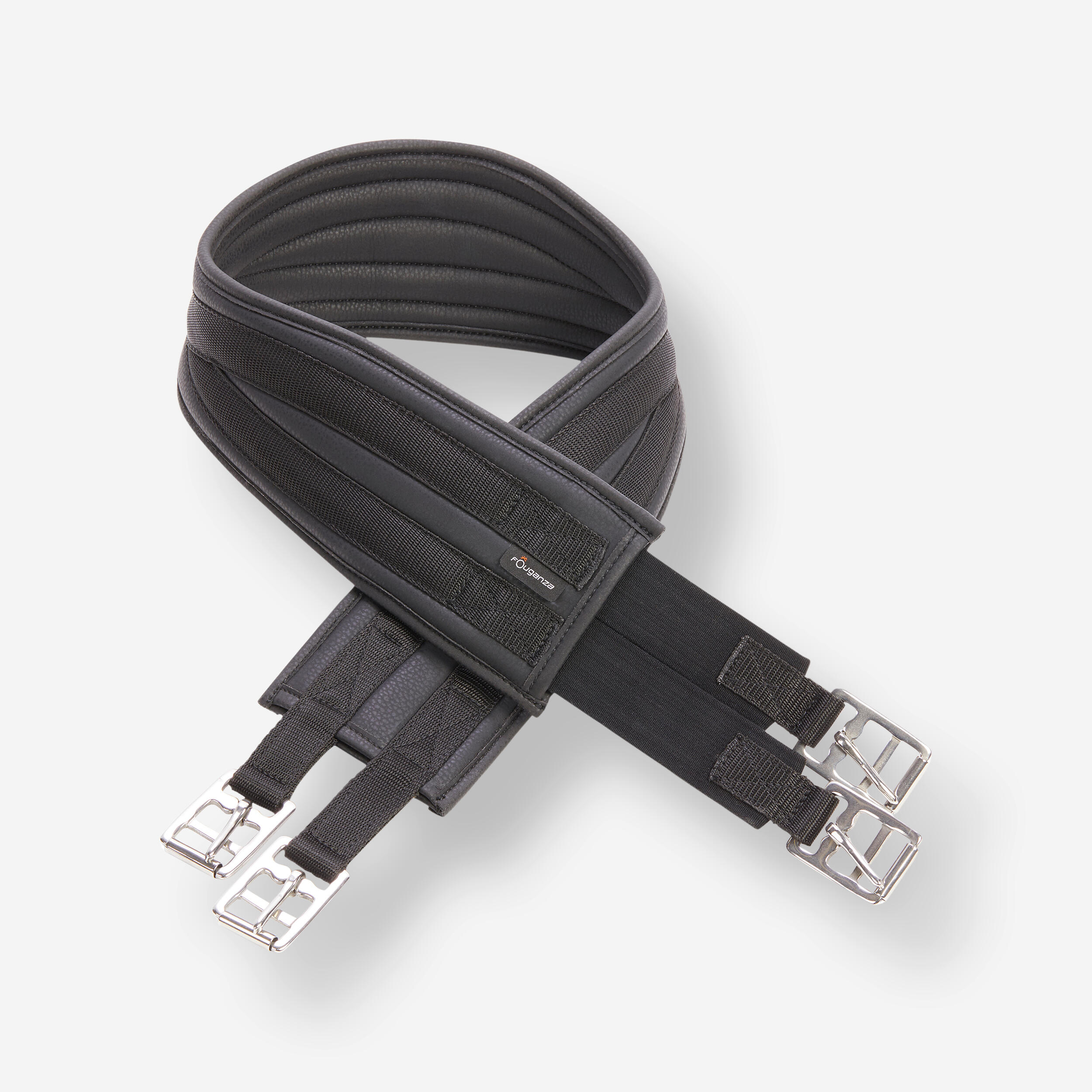 Decathlon | Sottopancia equitazione pony e cavallo 100 sintetico nero |  Fouganza