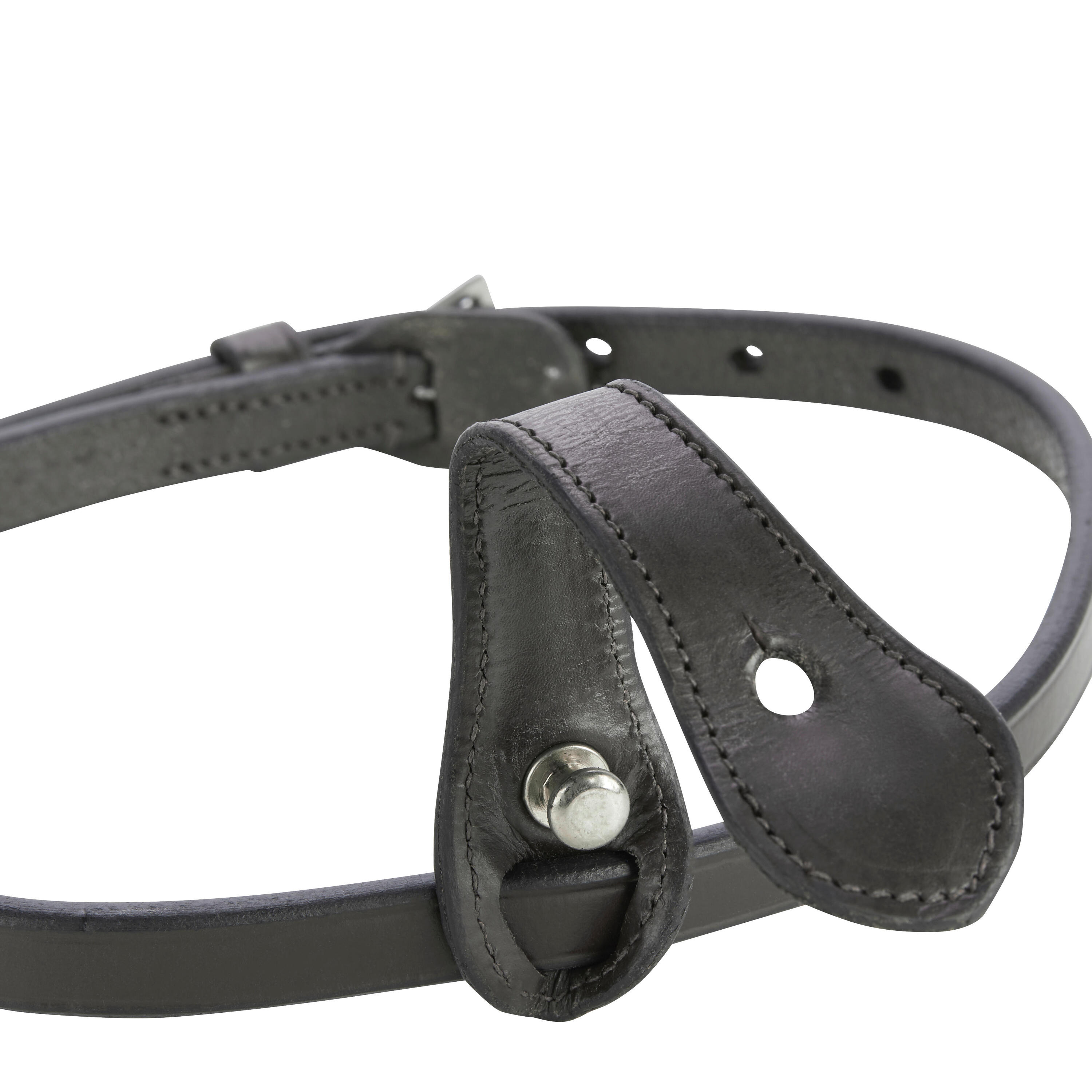 Horse Riding Noseband for Horses 580 - Black 3/4