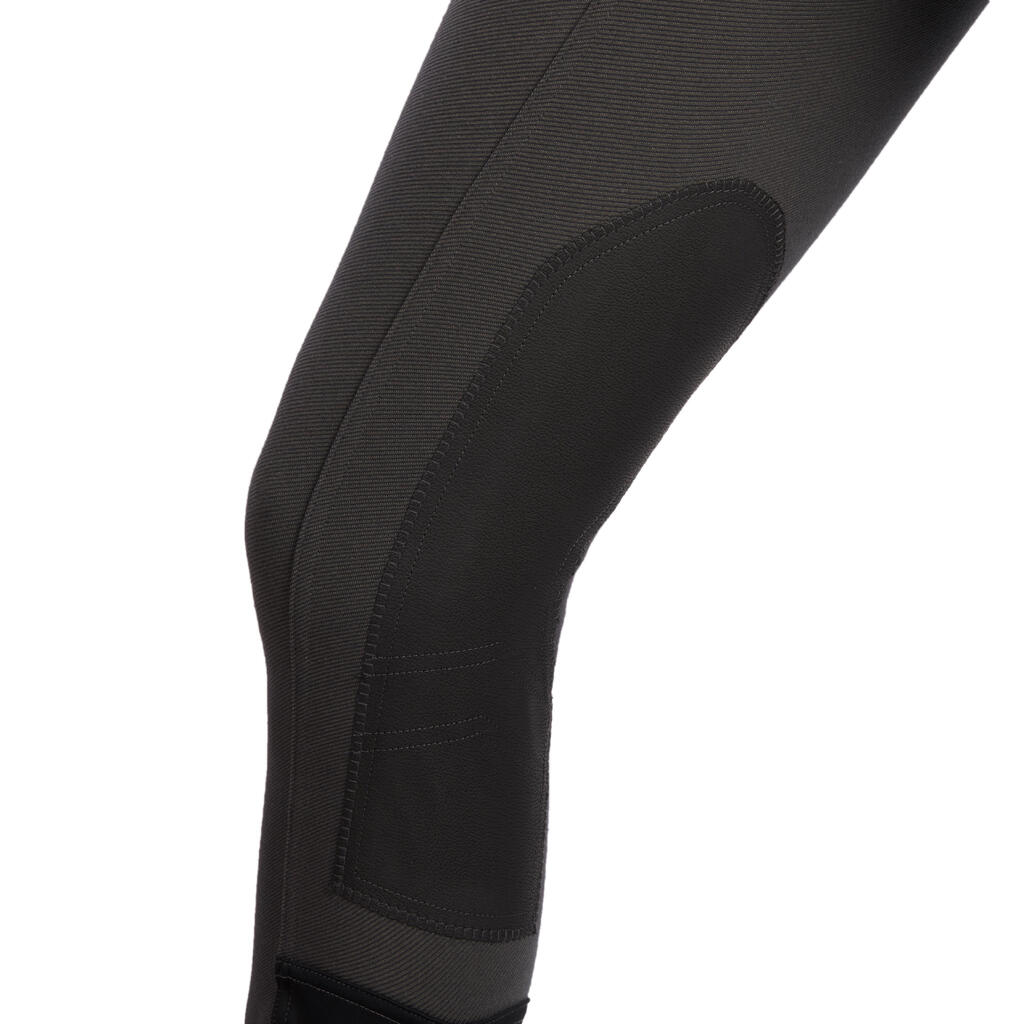 Reithose 140 Kniebesatz Damen blaugrau