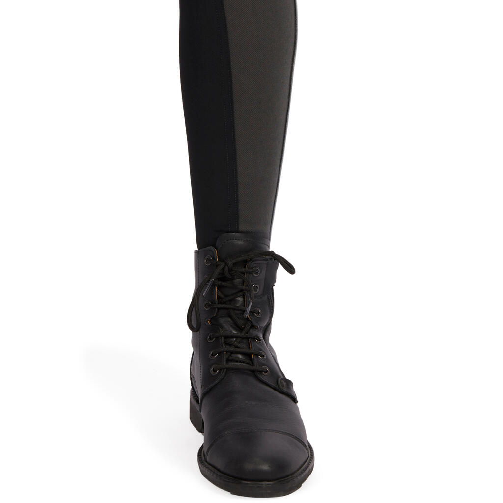 Reithose 140 Kniebesatz Damen blaugrau
