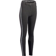 Temno sive ženske jahalne hlače s črto z ojačitvami iz semiša BR340