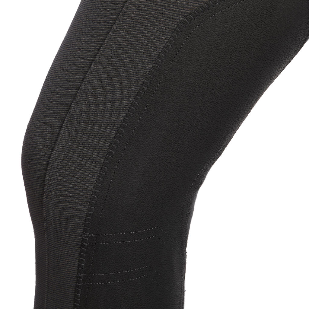 Reithose 140 Kniebesatz Damen blaugrau