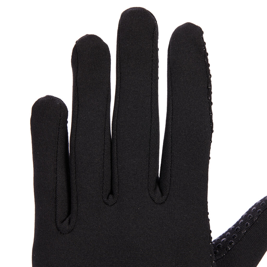 Dámske jazdecké rukavice 140 čierne