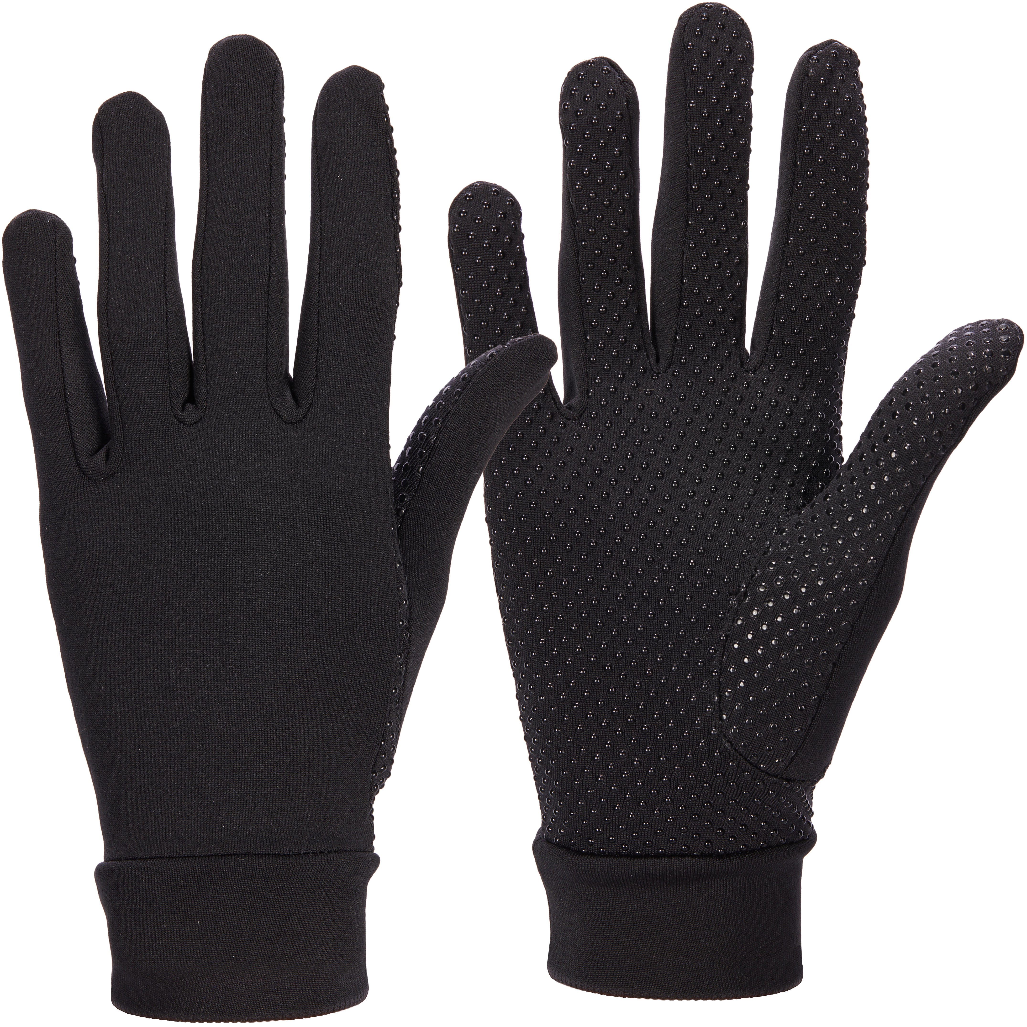 Women's Horse Riding Gloves - 140 Black - FOUGANZA