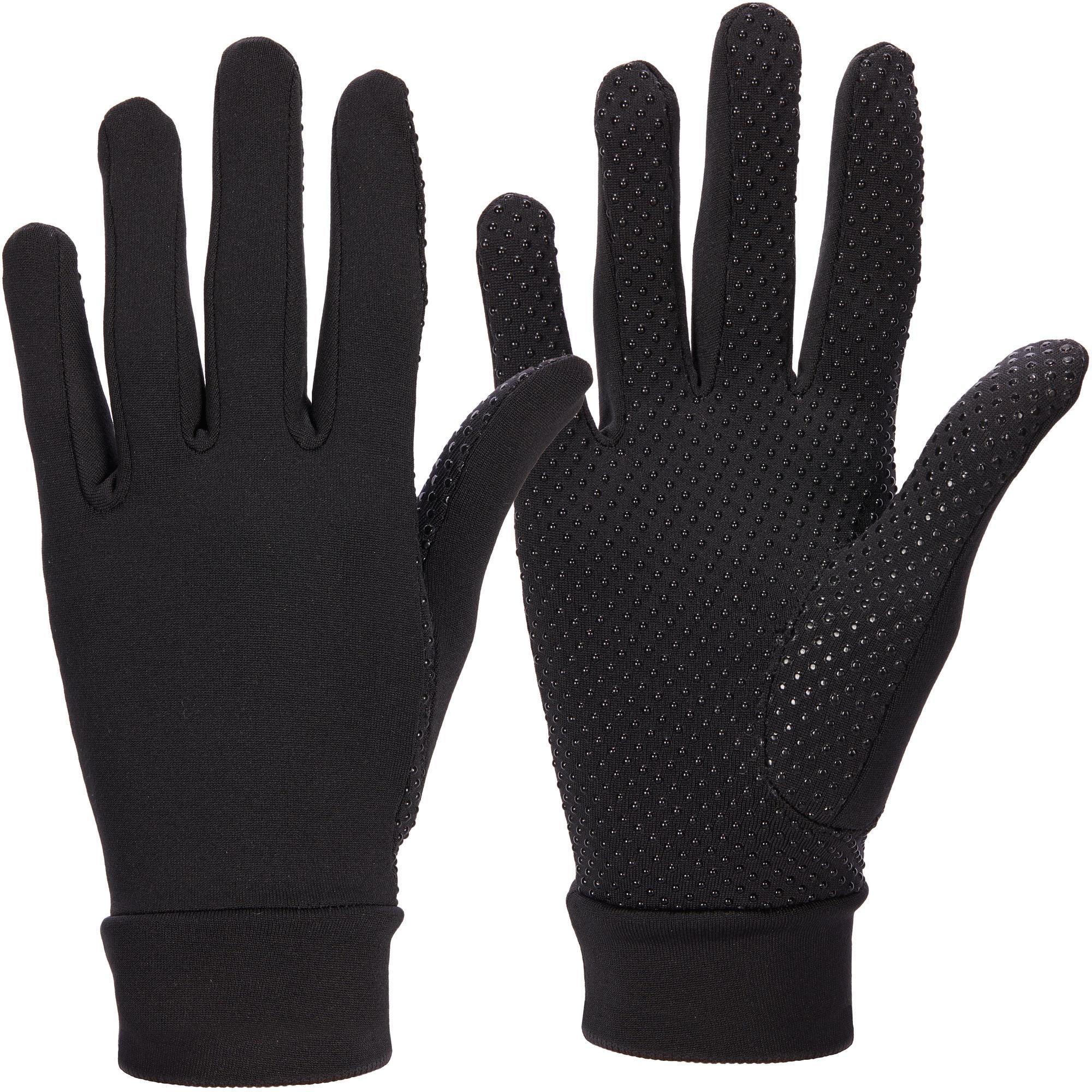 Women's 140 black riding gloves