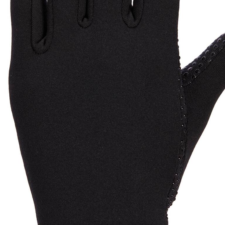 Black Cotton Beaded Grip Gloves