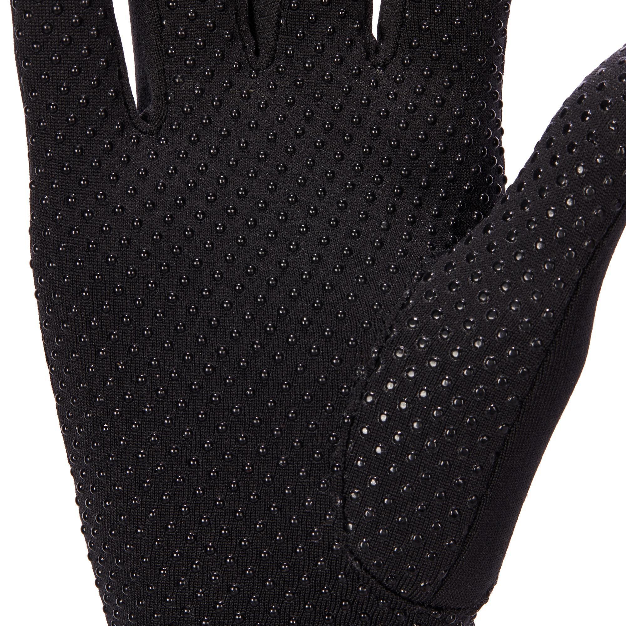 Women's 140 black riding gloves