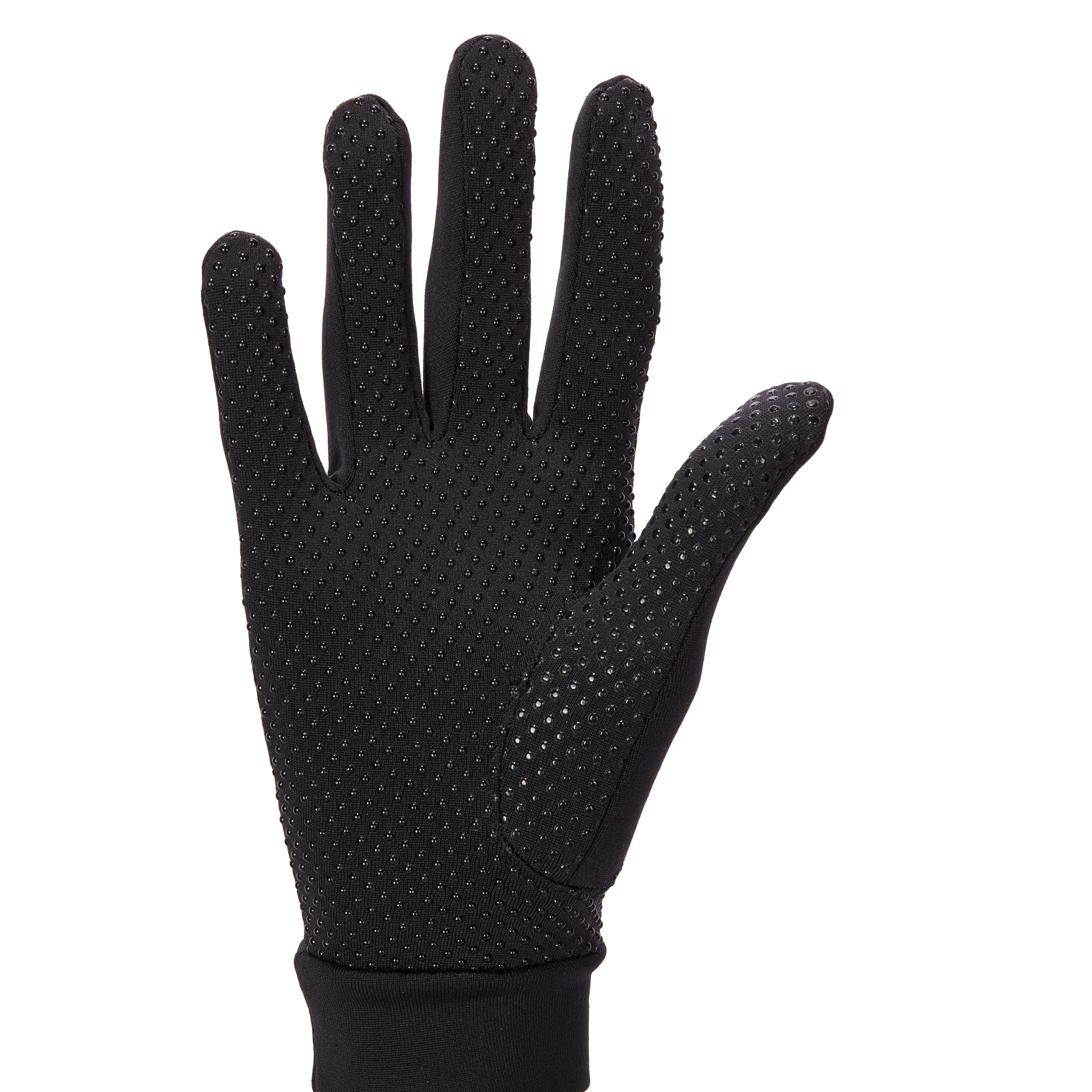 Women's Horse Riding Gloves - 140 Black - FOUGANZA