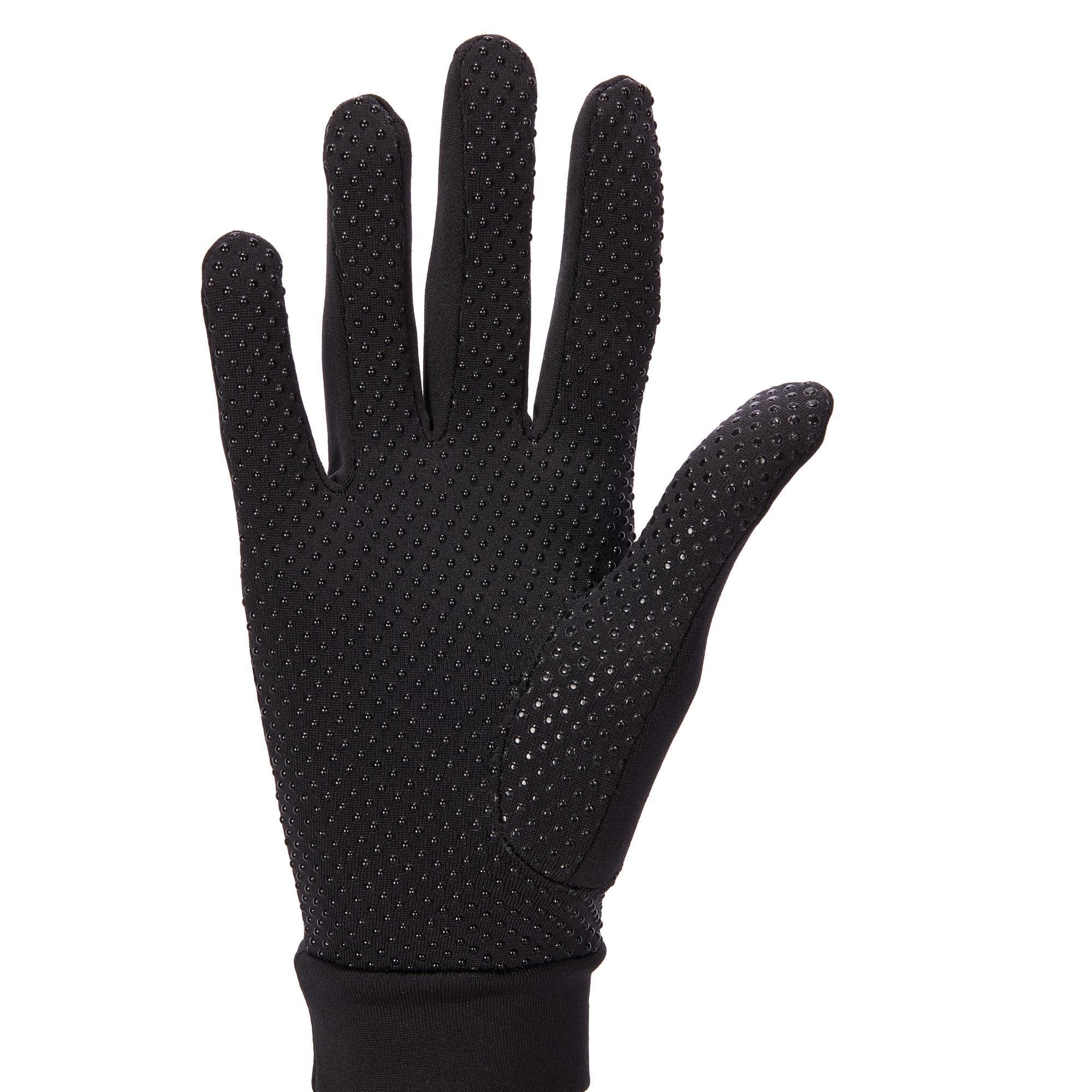 Women's 140 black riding gloves