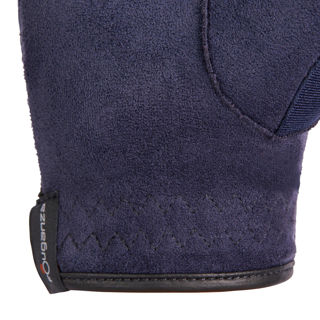 Kids' Horse Riding Gloves Basic - Blue