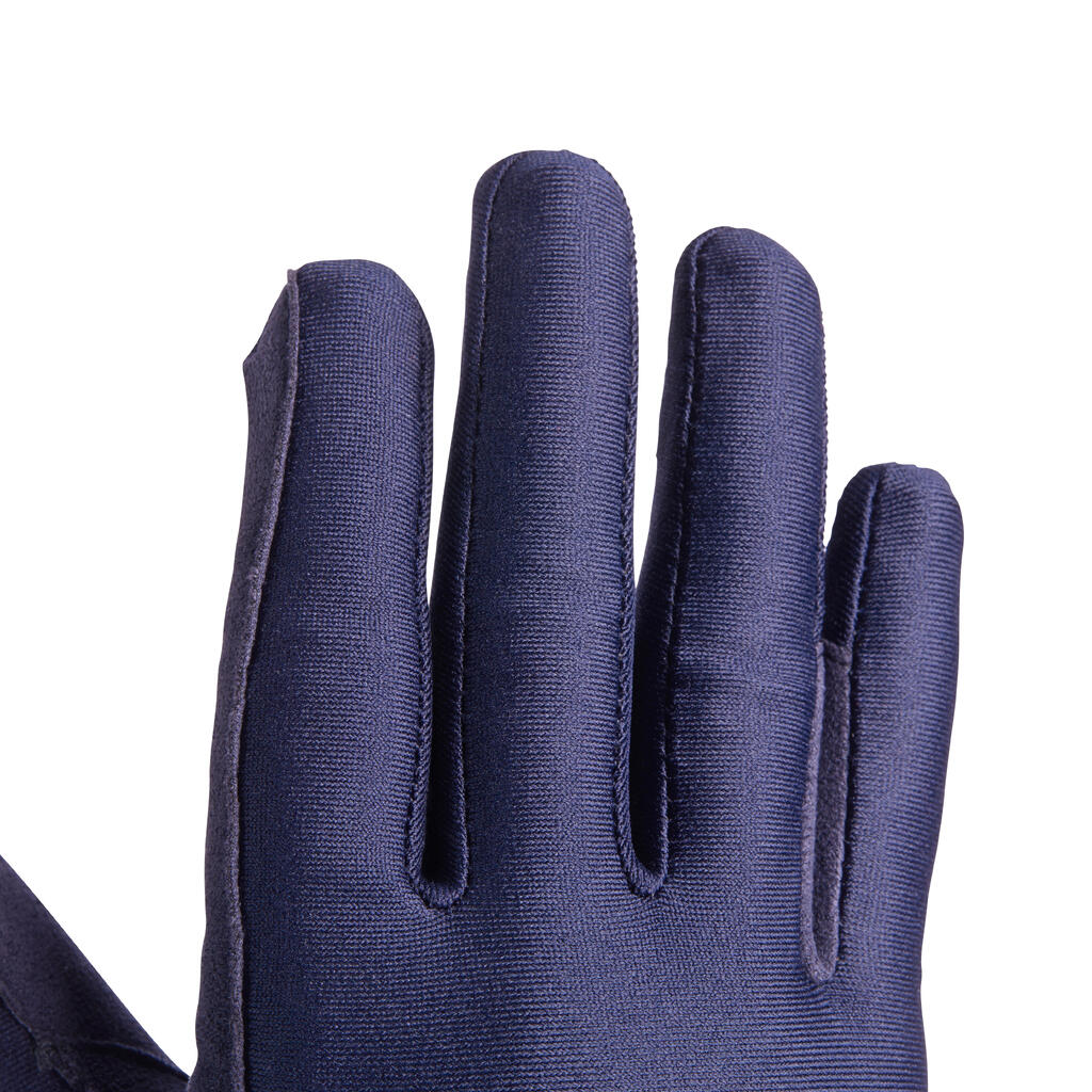 Kids' Horse Riding Gloves Basic - Blue