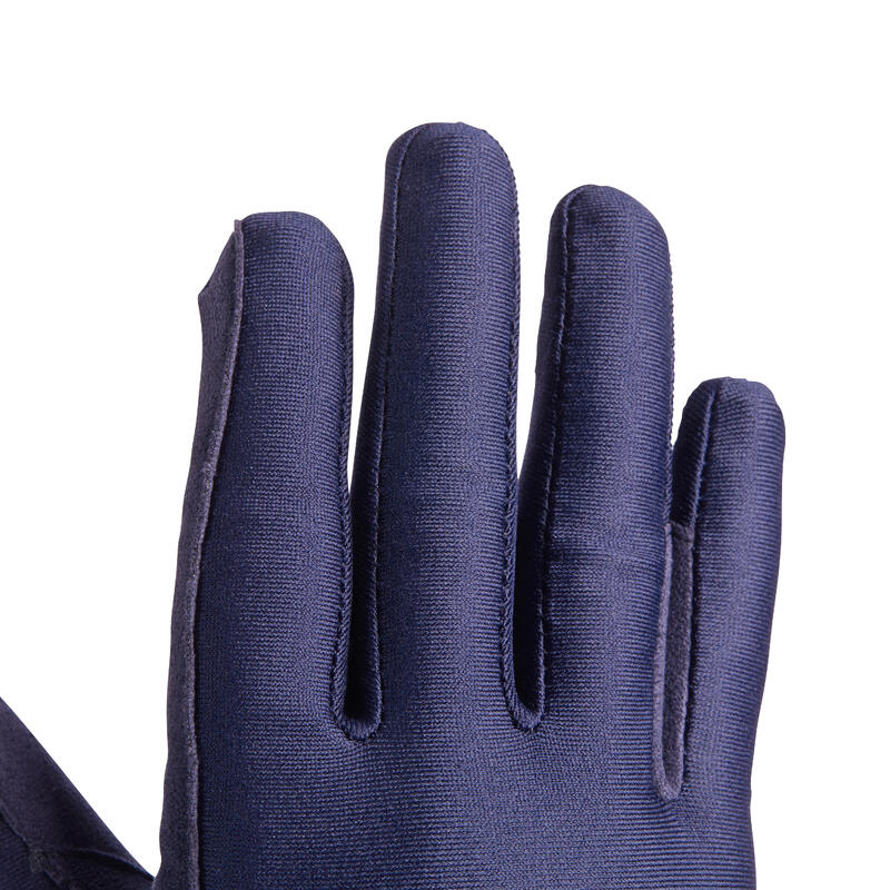 Guantes equitación Fouganza Basic niños azul marino