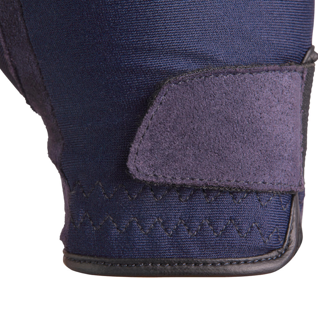 Kids' Horse Riding Gloves Basic - Blue