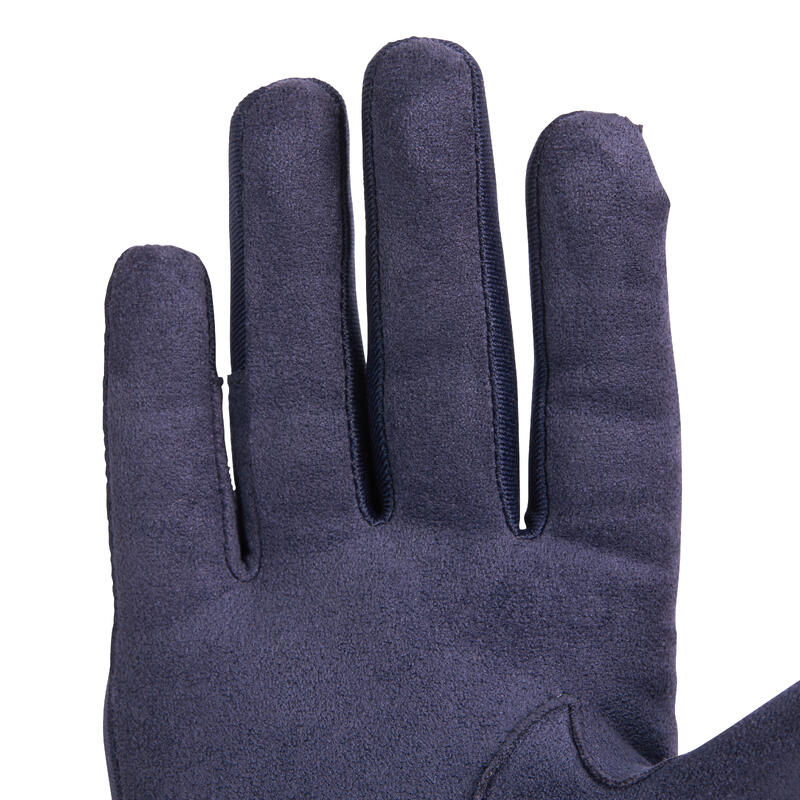 Guantes equitación Fouganza Basic niños azul marino