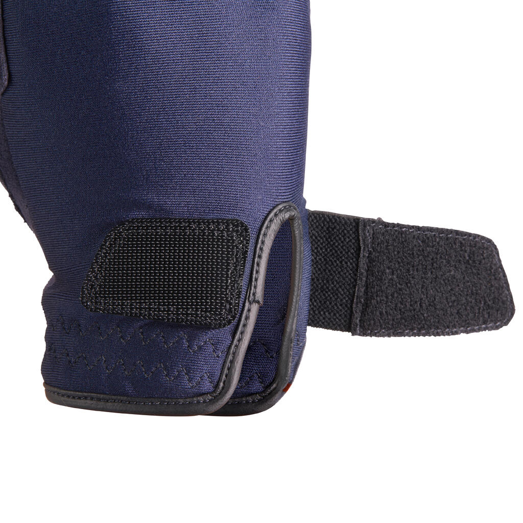 Kids' Horse Riding Gloves Basic - Blue