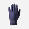 Kids' Horse Riding Gloves Basic - Blue