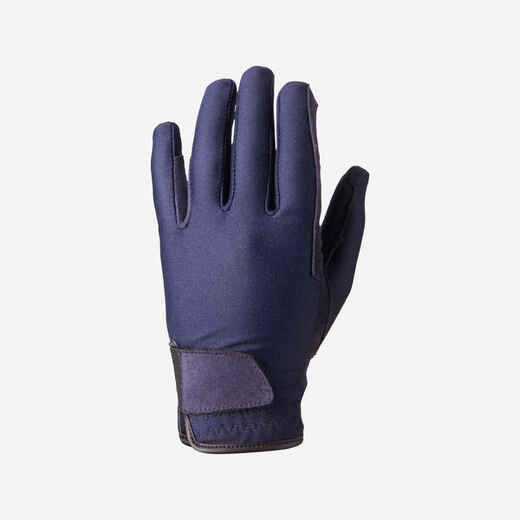 
      Kids' Horse Riding Gloves Basic - Blue
  