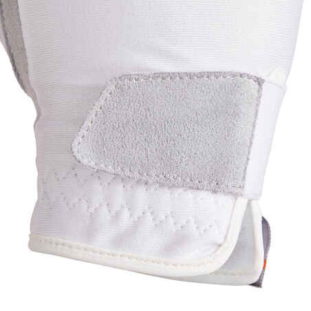 Basic Children's Horse Riding Gloves - White