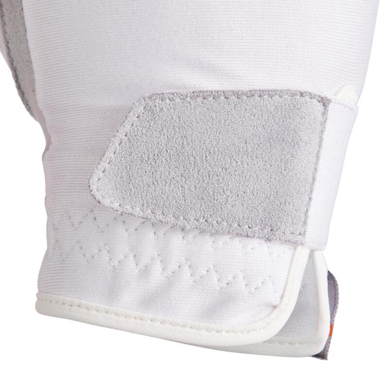 Guantes equitación Fouganza Basic niños blanco