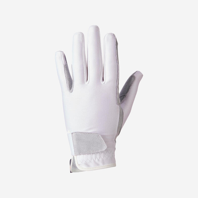 兒童基本款馬術手套－白色