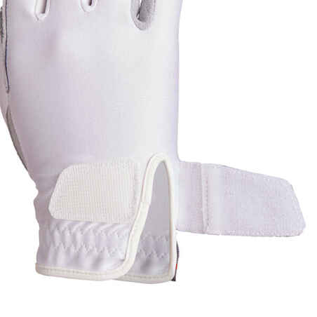 Basic Children's Horse Riding Gloves - White