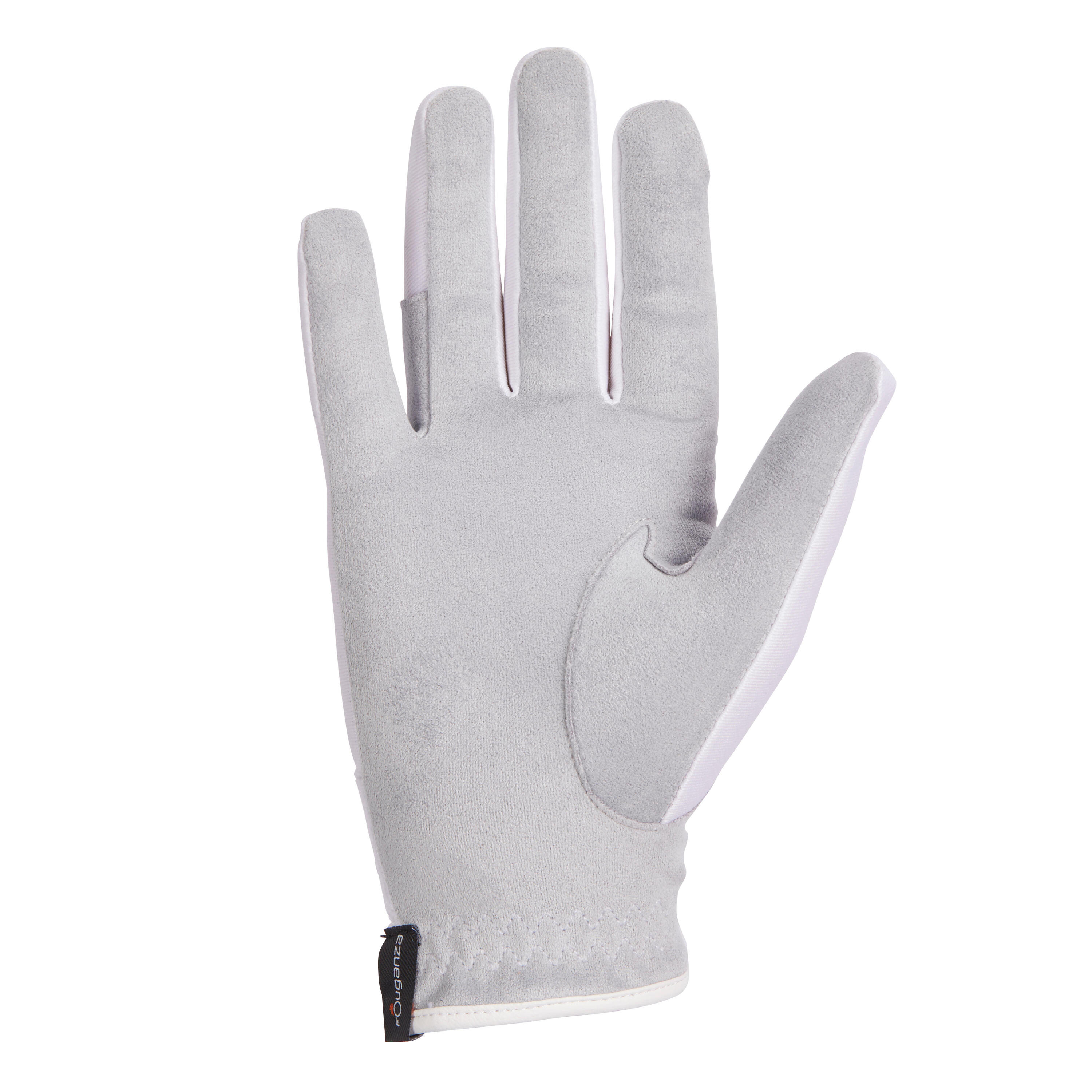 Basic Children's Horse Riding Gloves - White 6/11