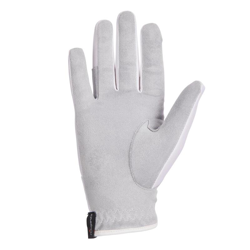 Guantes equitación niños BASIC blanco 