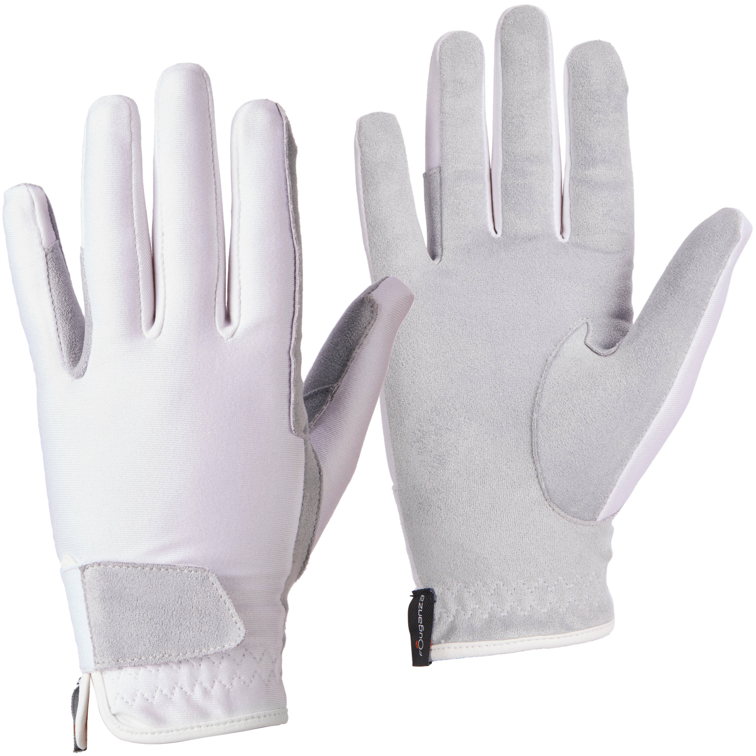 Basic Children's Horse Riding Gloves - White -  5
