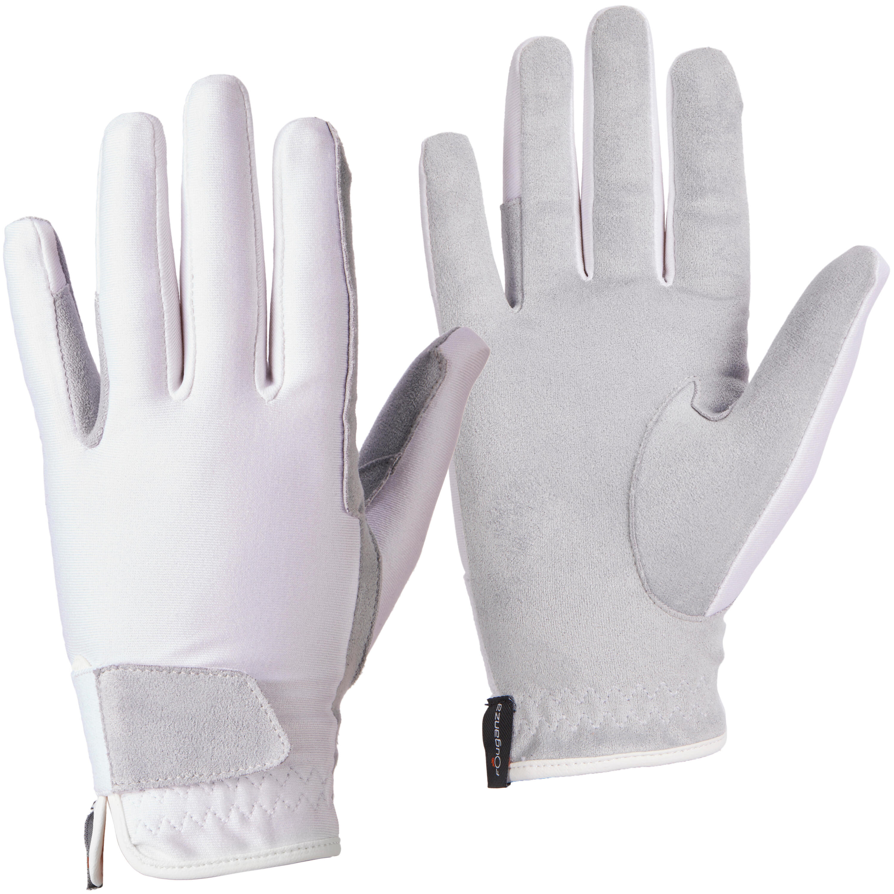 Basic Children's Horse Riding Gloves - White 5/11