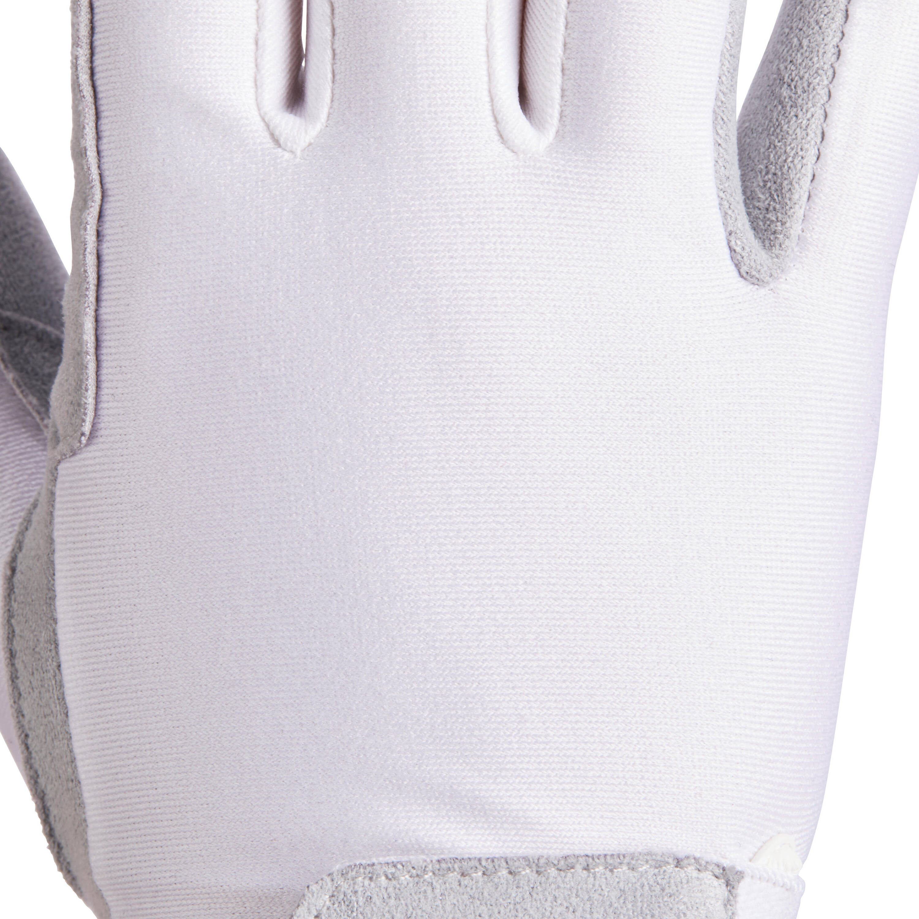 Basic Children's Horse Riding Gloves - White -  3