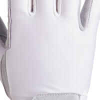 Basic Children's Horse Riding Gloves - White