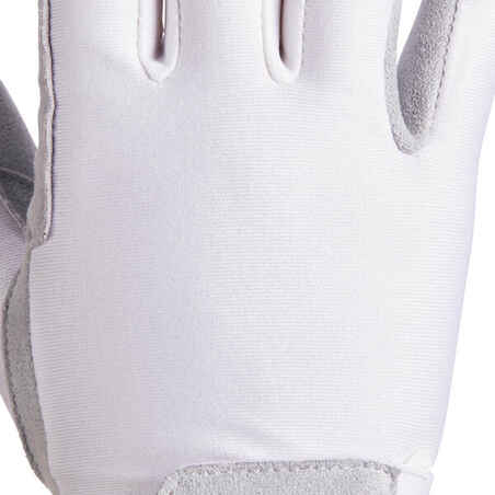 Basic Children's Horse Riding Gloves - White