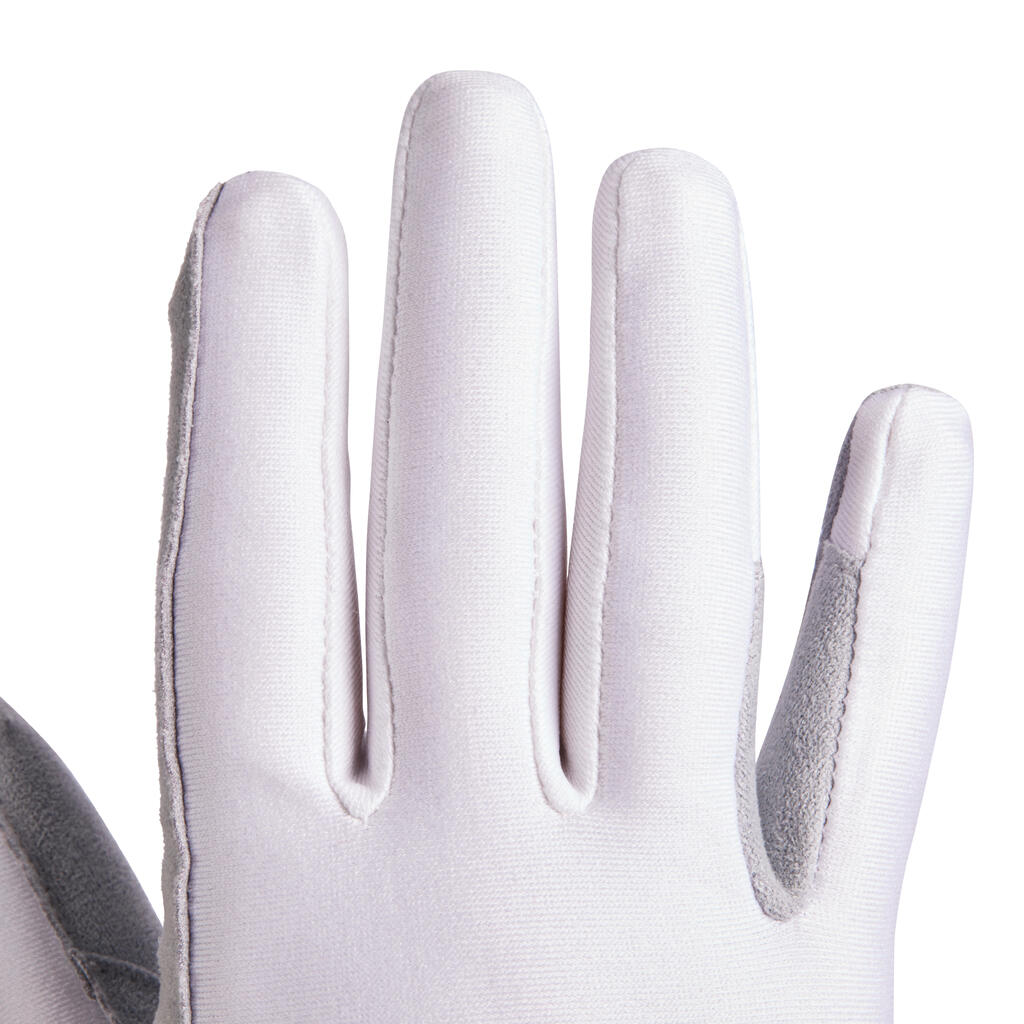 Basic Children's Horse Riding Gloves - White