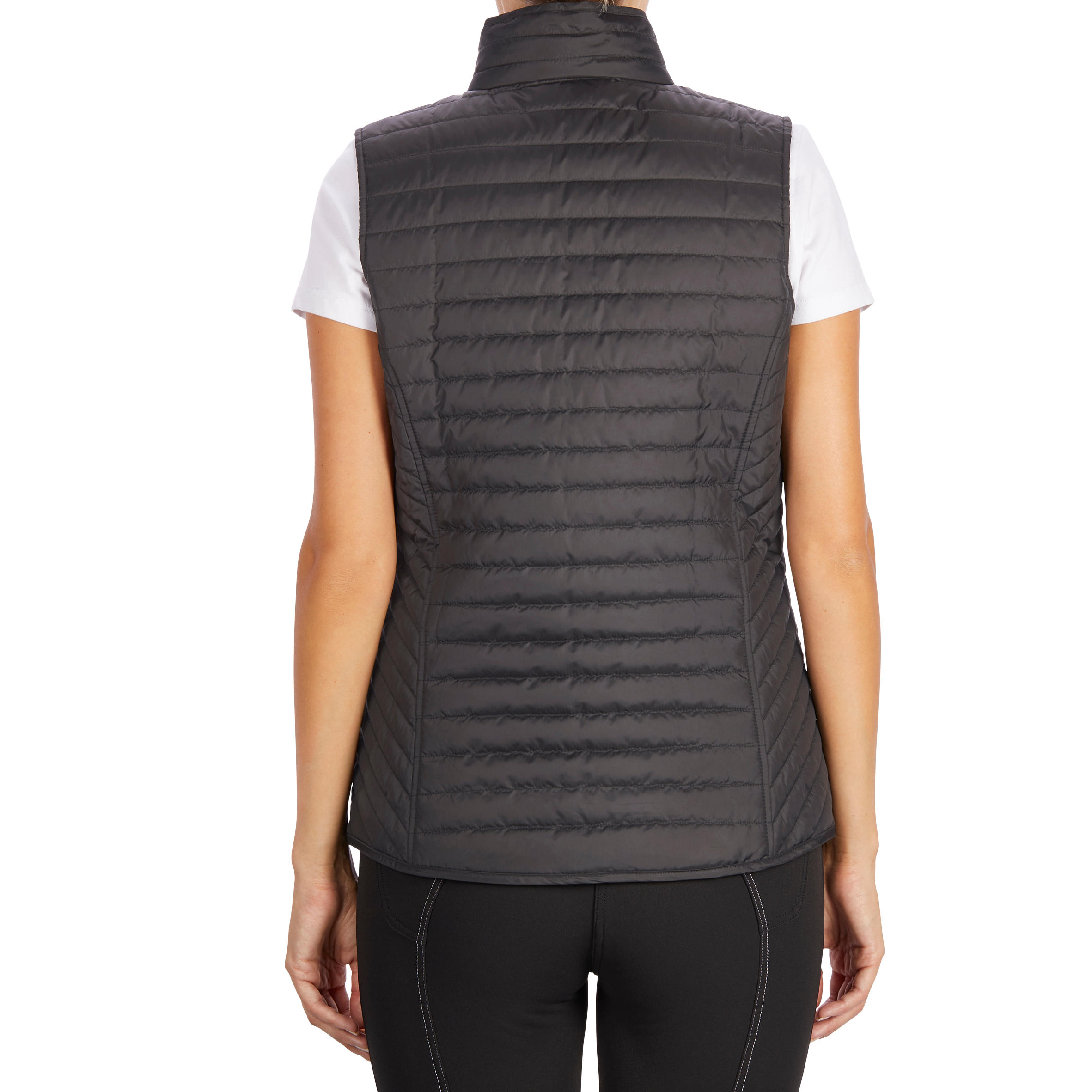 Damesbodywarmer voor ruitersport 100 zwart 5/13