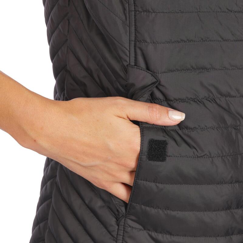 Damesbodywarmer voor ruitersport 100 zwart