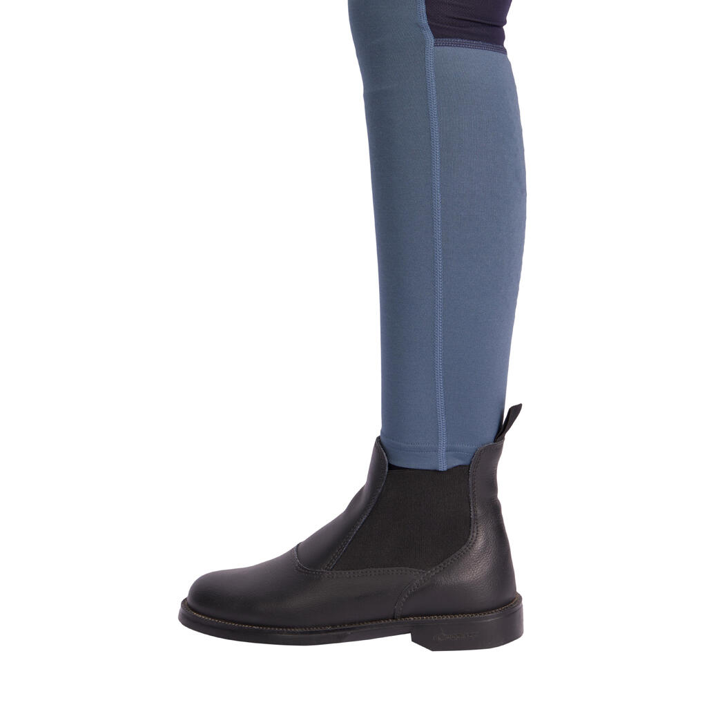 Kids' Horse Riding Lightweight Leggings 100 - Navy/Lilac