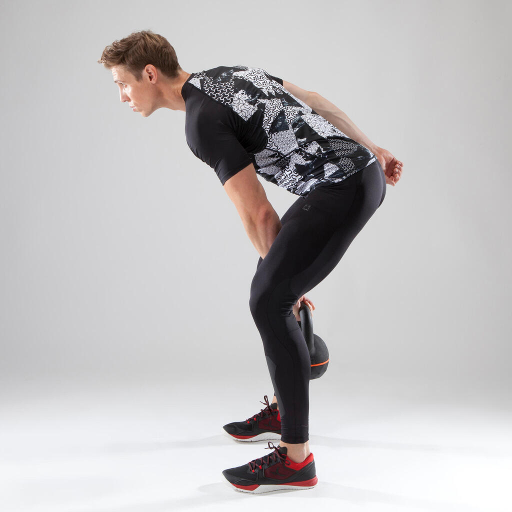 Tights 500 Crosstraining Herren schwarz