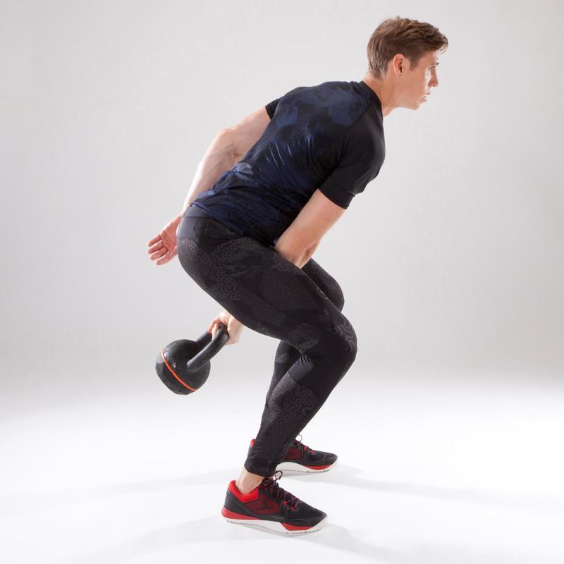 500 Crosstraining Tayti Erkek Baskili Siyah Domyos By Decathlon