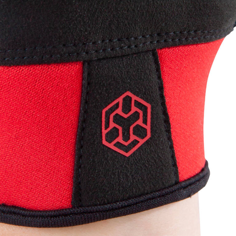 500 Weight Training Glove With Rip-Tab Cuff - Black/Red